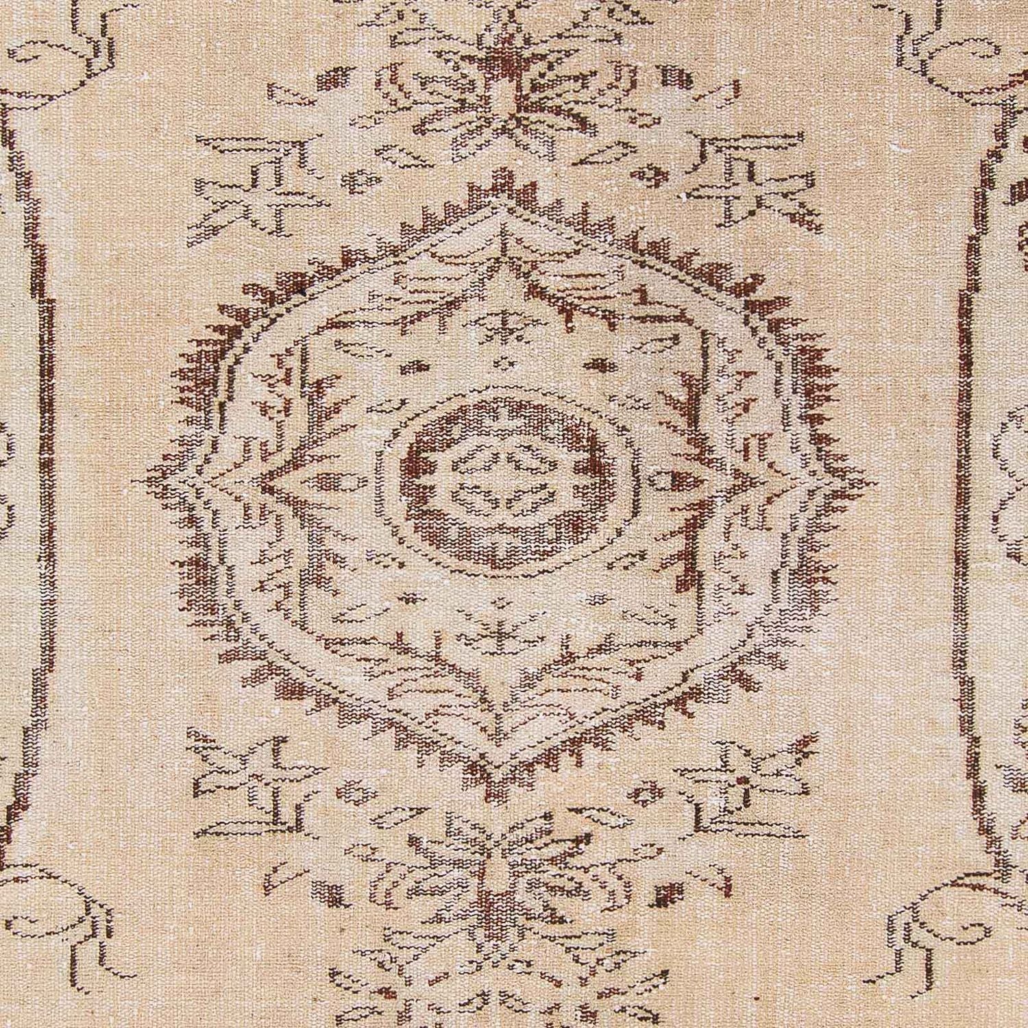 Vintage tæppe - 267 x 178 cm - lys beige