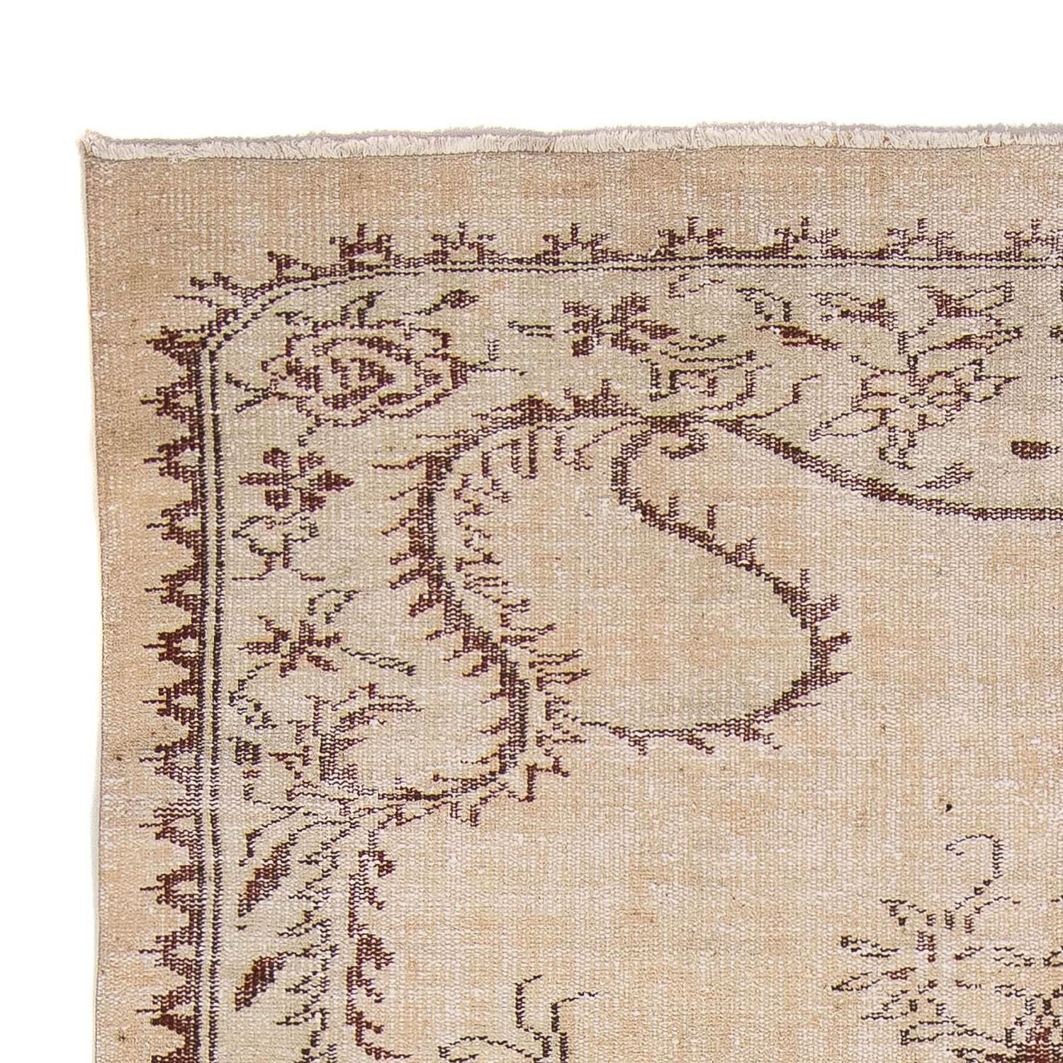 Vintage tæppe - 267 x 178 cm - lys beige