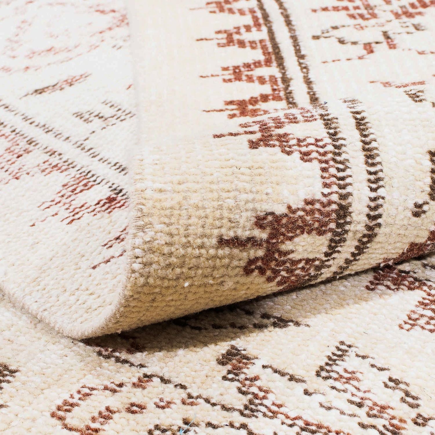 Vintage tæppe - 267 x 178 cm - lys beige