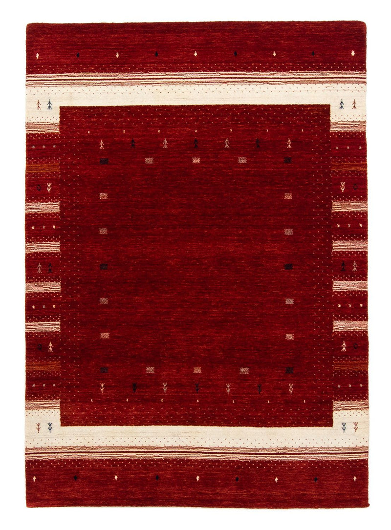 Gabbeh Tæppe - Loribaft Persisk - 203 x 141 cm - rød