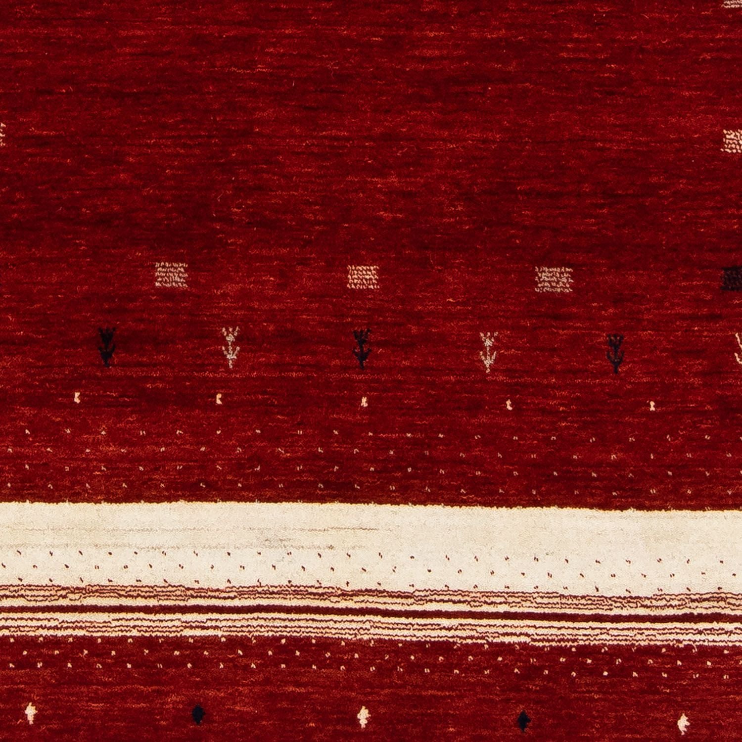 Gabbeh Tæppe - Loribaft Persisk - 203 x 141 cm - rød