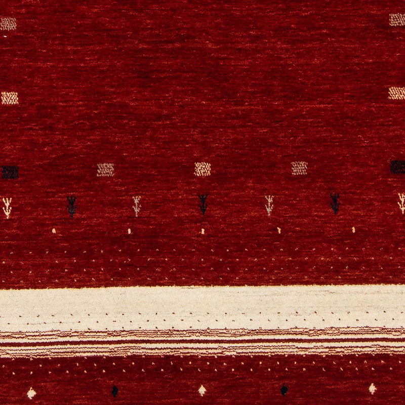Gabbeh Tæppe - Loribaft Persisk - 204 x 142 cm - rød