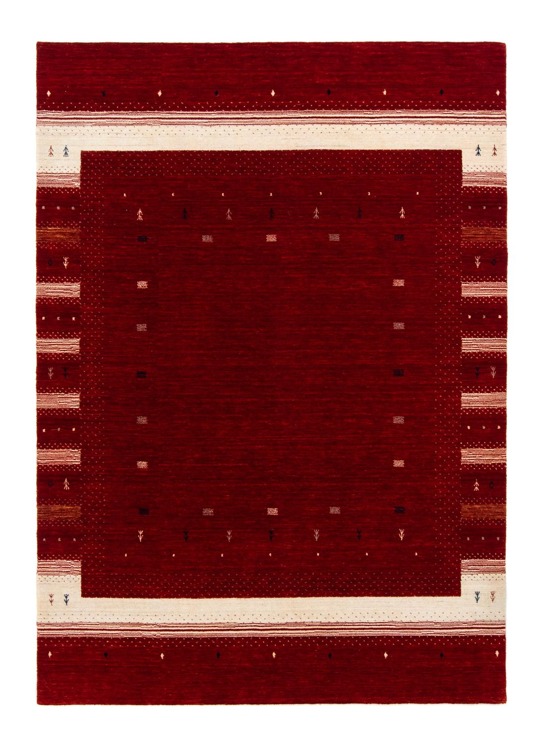 Gabbeh Tæppe - Loribaft Persisk - 240 x 172 cm - rød
