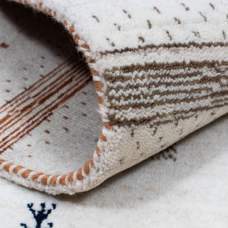 Gabbeh Tæppe - Loribaft Persisk - 201 x 146 cm - beige