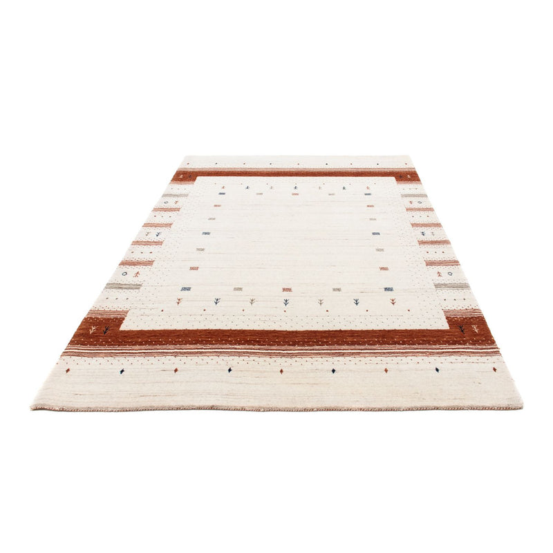 Gabbeh Tæppe - Loribaft Persisk - 201 x 146 cm - beige