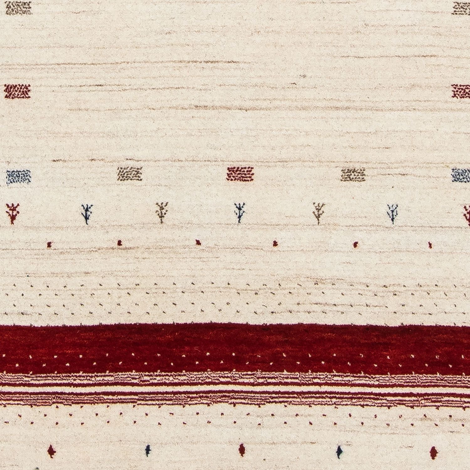 Gabbeh Tæppe - Loribaft Persisk - 198 x 140 cm - beige