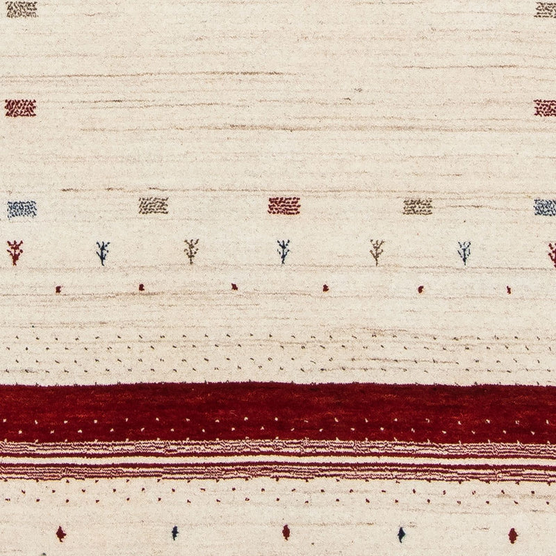 Gabbeh Tæppe - Loribaft Persisk - 198 x 140 cm - beige