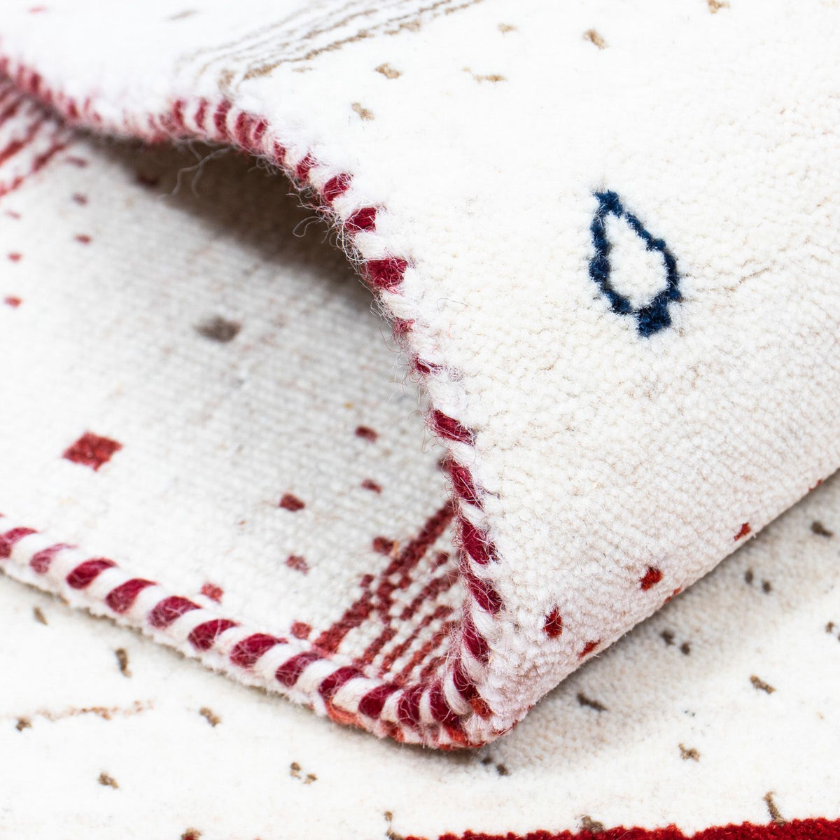 Gabbeh Tæppe - Loribaft Persisk - 198 x 140 cm - beige