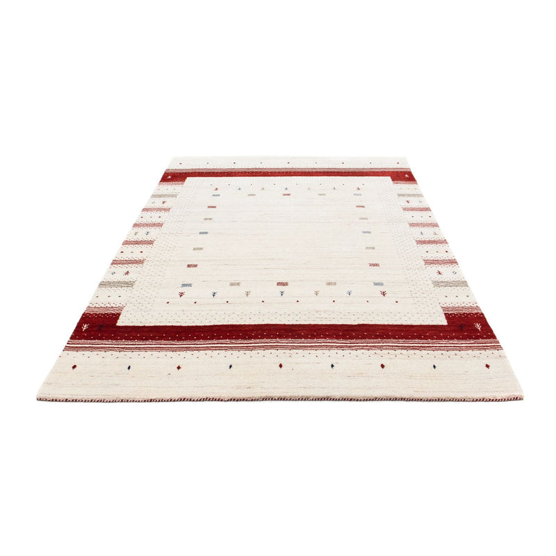 Gabbeh Tæppe - Loribaft Persisk - 198 x 140 cm - beige
