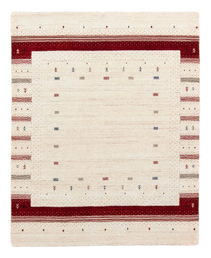 Gabbeh Tæppe - Loribaft Persisk - 198 x 145 cm - beige