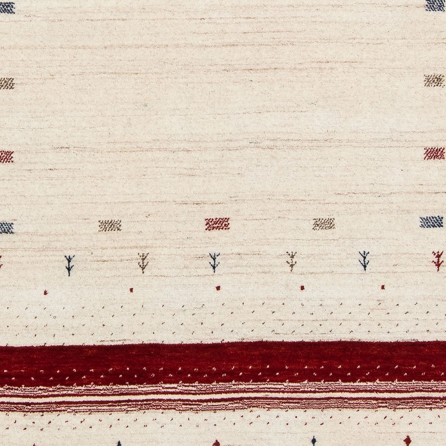 Gabbeh Tæppe - Loribaft Persisk - 198 x 145 cm - beige