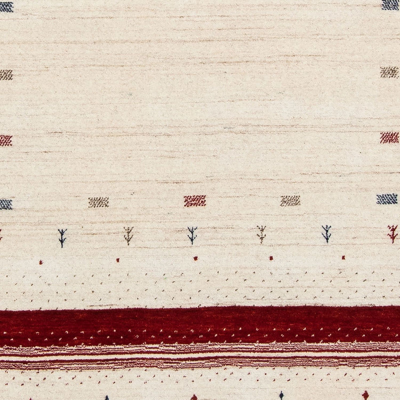 Gabbeh Tæppe - Loribaft Persisk - 198 x 145 cm - beige