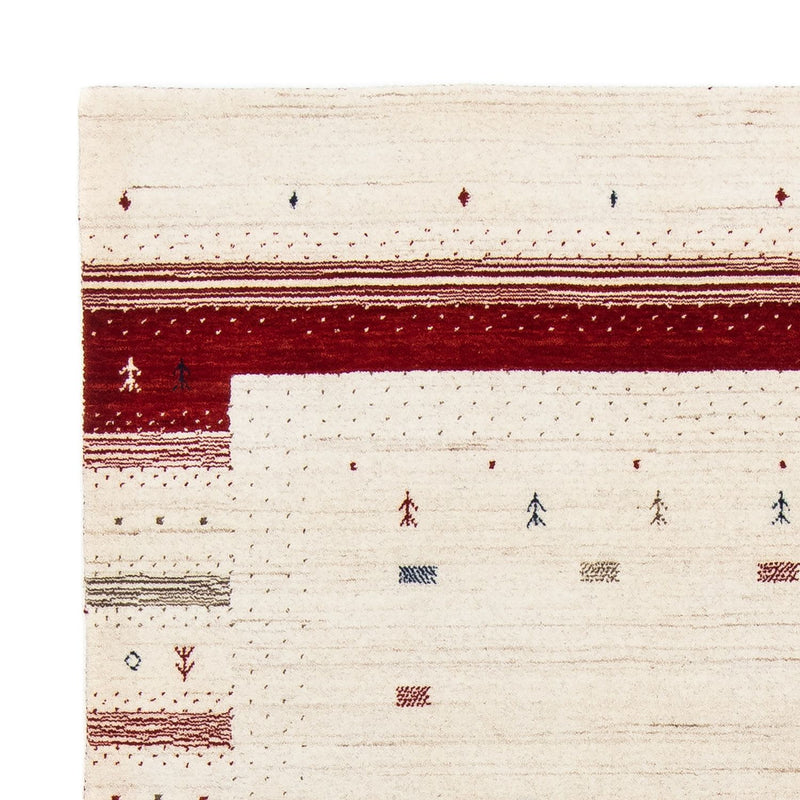Gabbeh Tæppe - Loribaft Persisk - 198 x 145 cm - beige