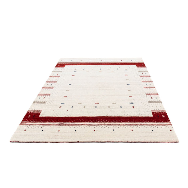 Gabbeh Tæppe - Loribaft Persisk - 198 x 145 cm - beige