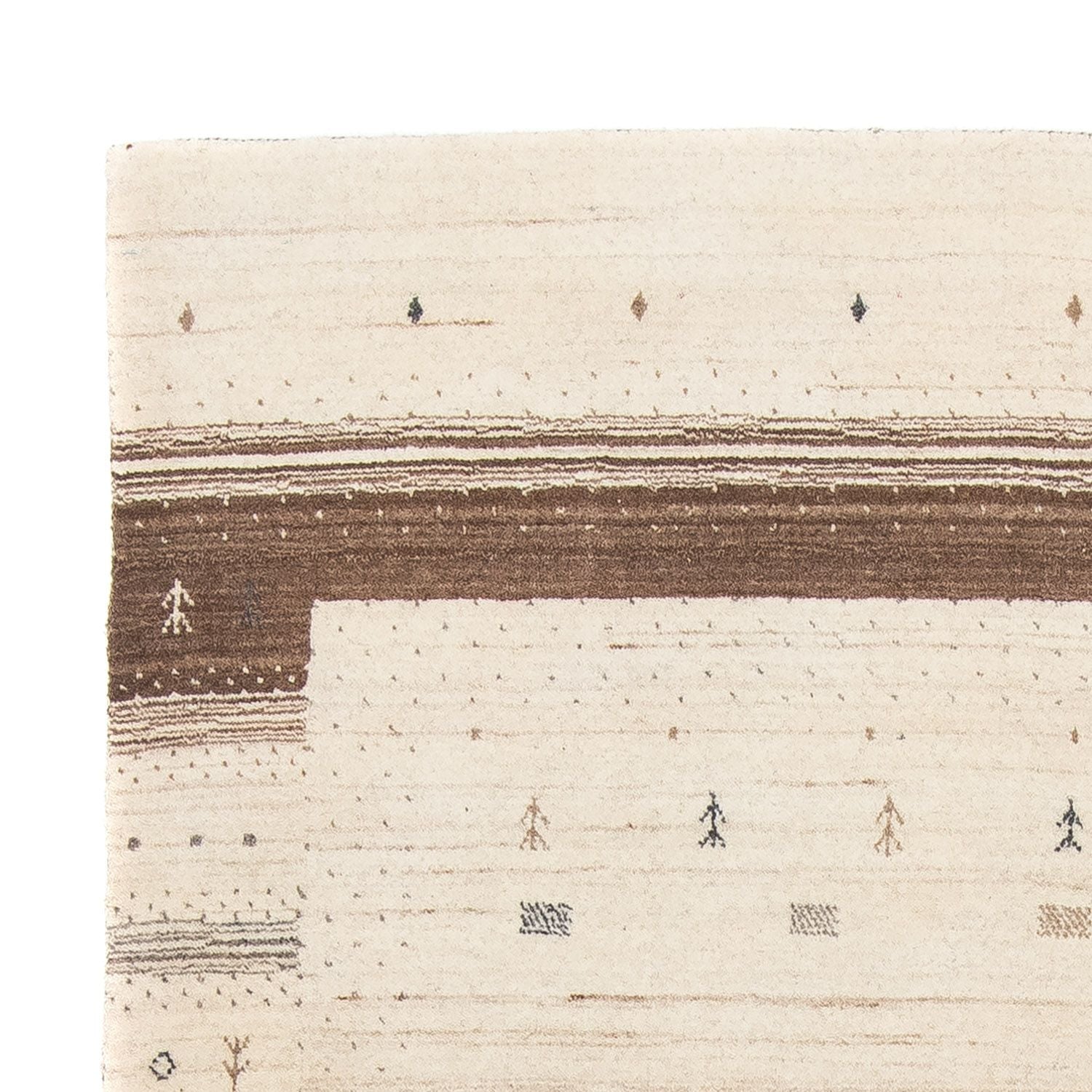 Gabbeh Tæppe - Loribaft Persisk - 200 x 142 cm - beige