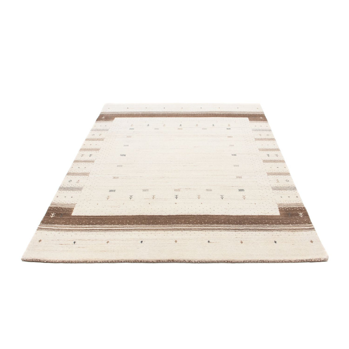 Gabbeh Tæppe - Loribaft Persisk - 200 x 142 cm - beige