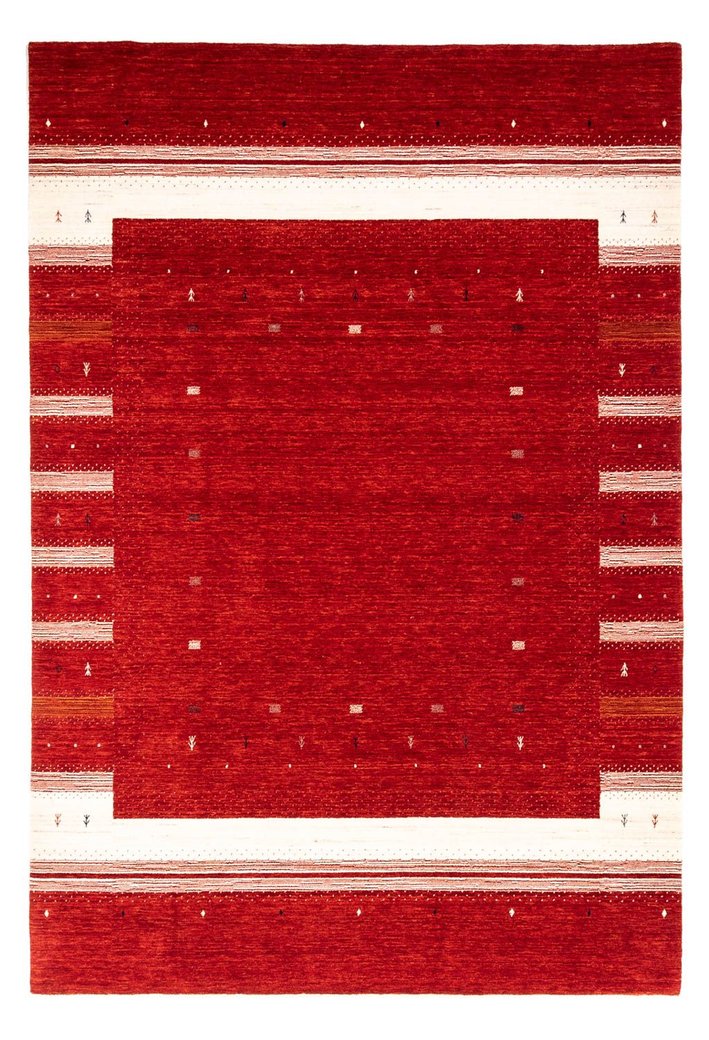 Gabbeh Tæppe - Loribaft Persisk - 303 x 207 cm - rød