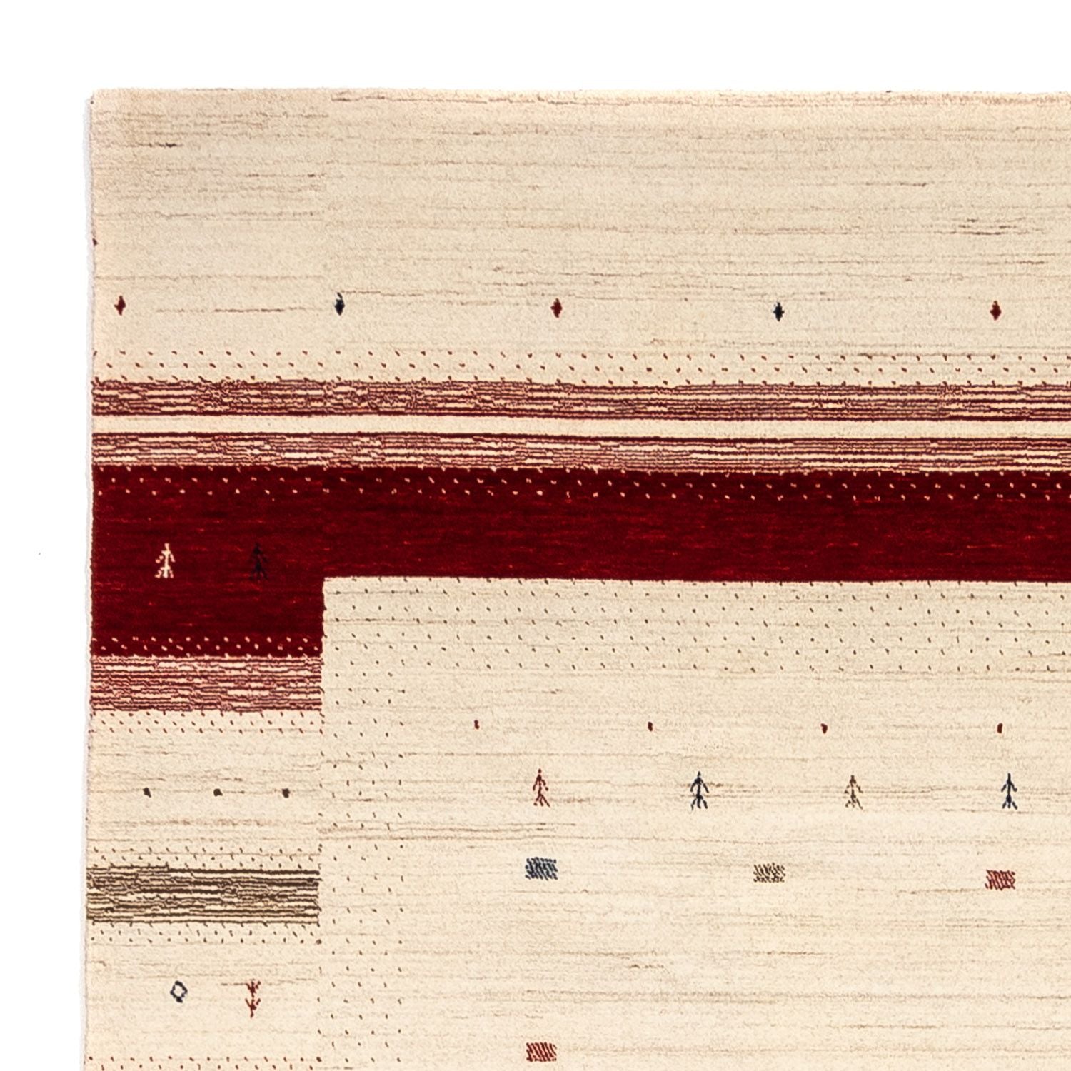 Gabbeh Tæppe - Loribaft Persisk - 304 x 207 cm - beige
