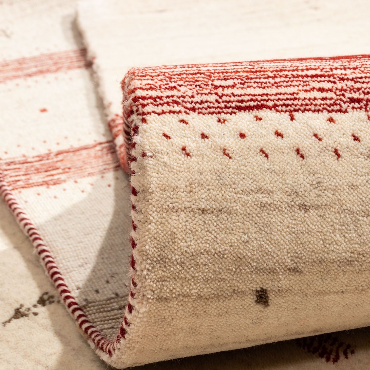 Gabbeh Tæppe - Loribaft Persisk - 304 x 207 cm - beige