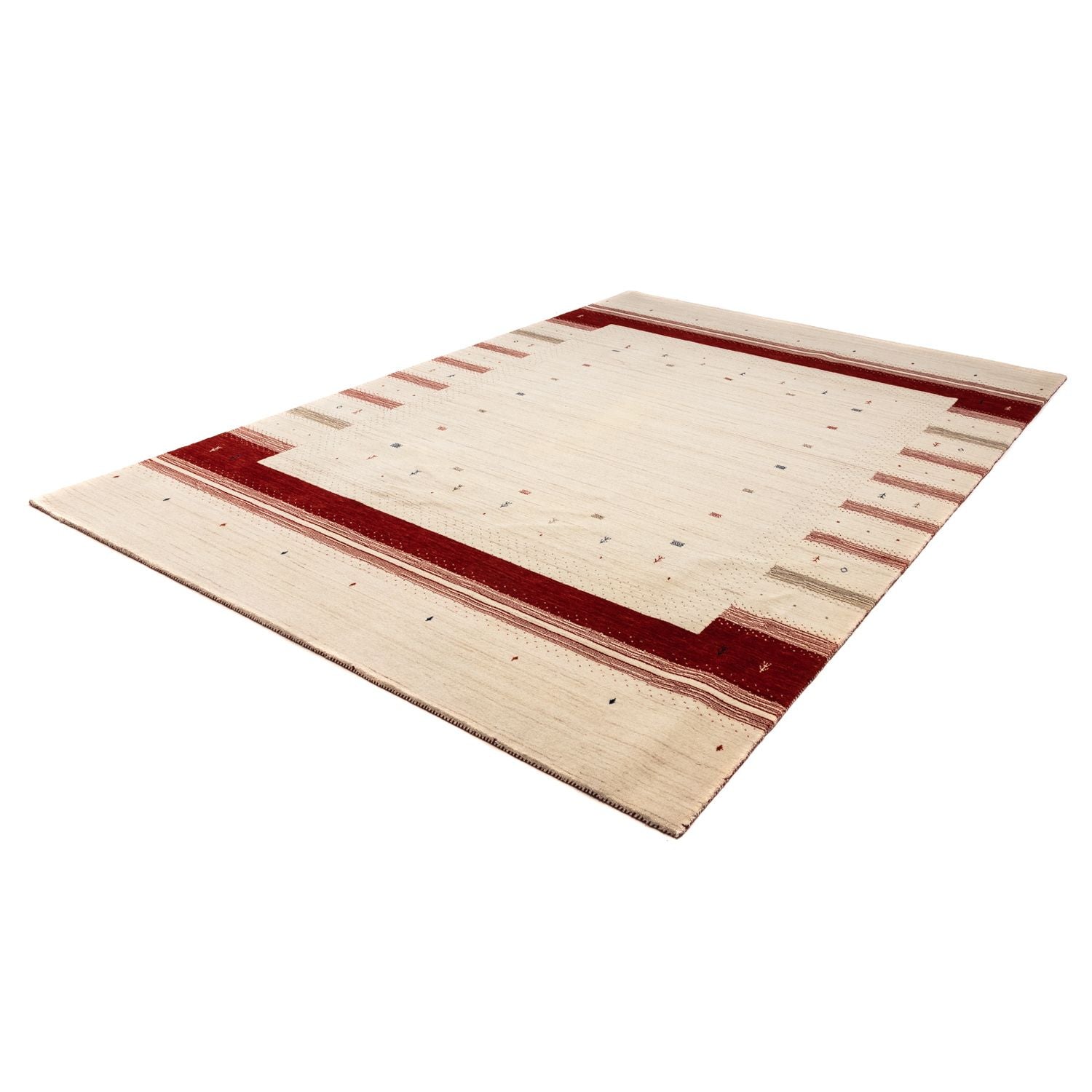 Gabbeh Tæppe - Loribaft Persisk - 304 x 207 cm - beige