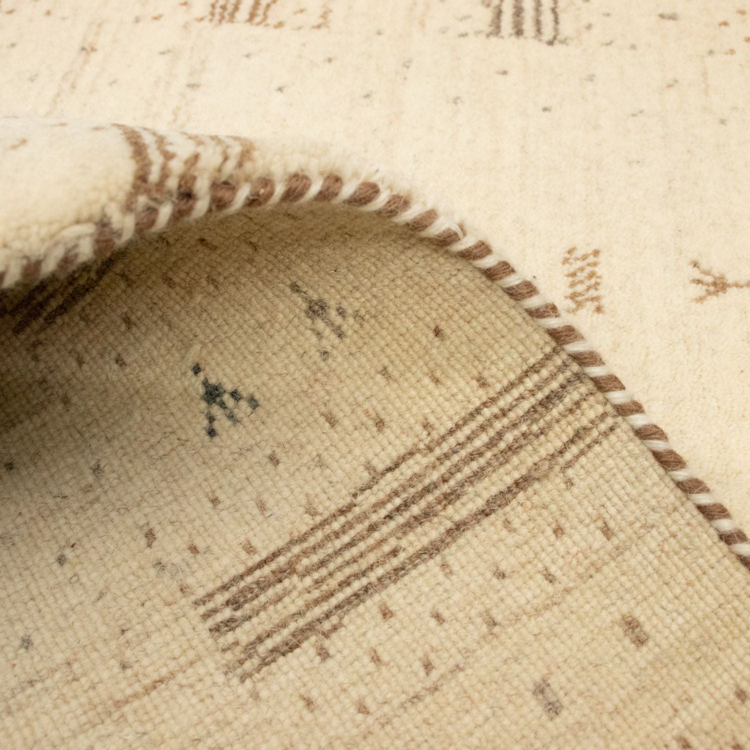 Gabbeh Tæppe - Loribaft Persisk - 160 x 93 cm - beige