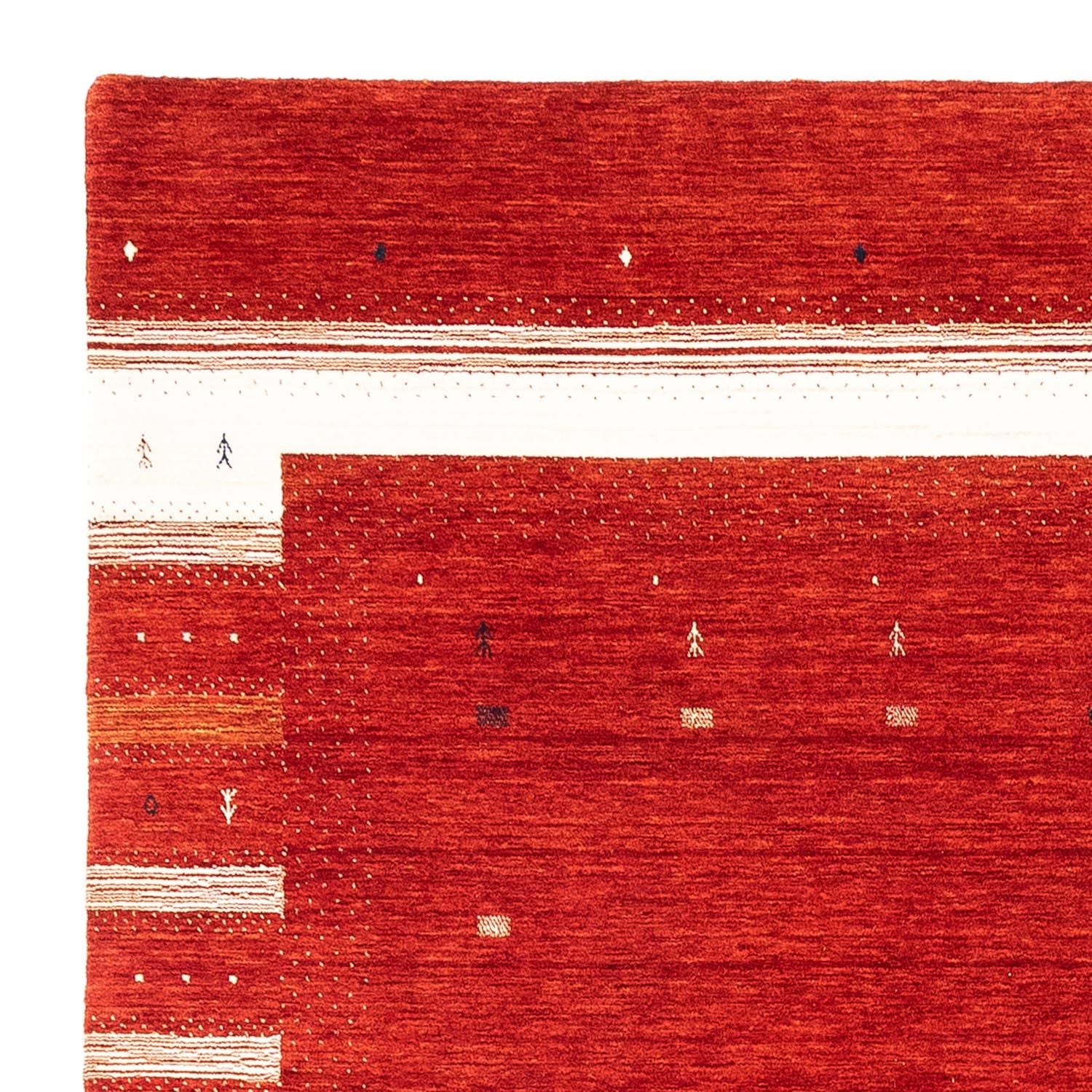 Gabbeh Tæppe - Loribaft Persisk firkantet  - 256 x 249 cm - rød