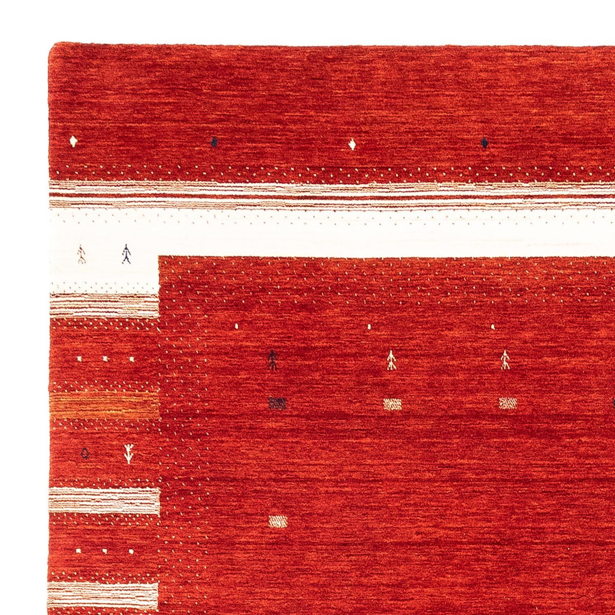 Gabbeh Tæppe - Loribaft Persisk firkantet  - 256 x 249 cm - rød
