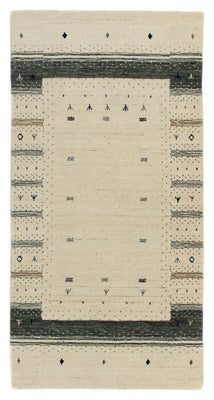 Gabbeh Tæppe - Loribaft Persisk - 146 x 72 cm - beige