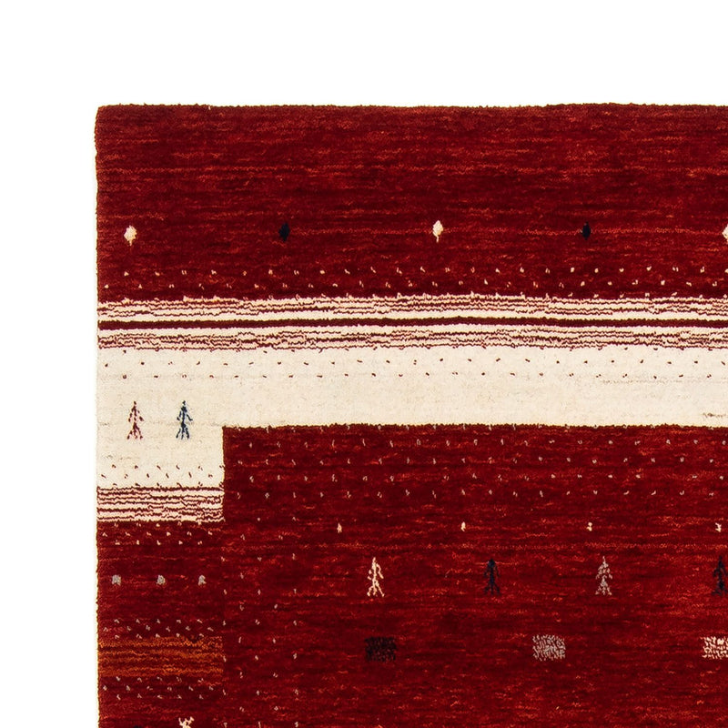Gabbeh Tæppe - Loribaft Persisk - 204 x 140 cm - rød