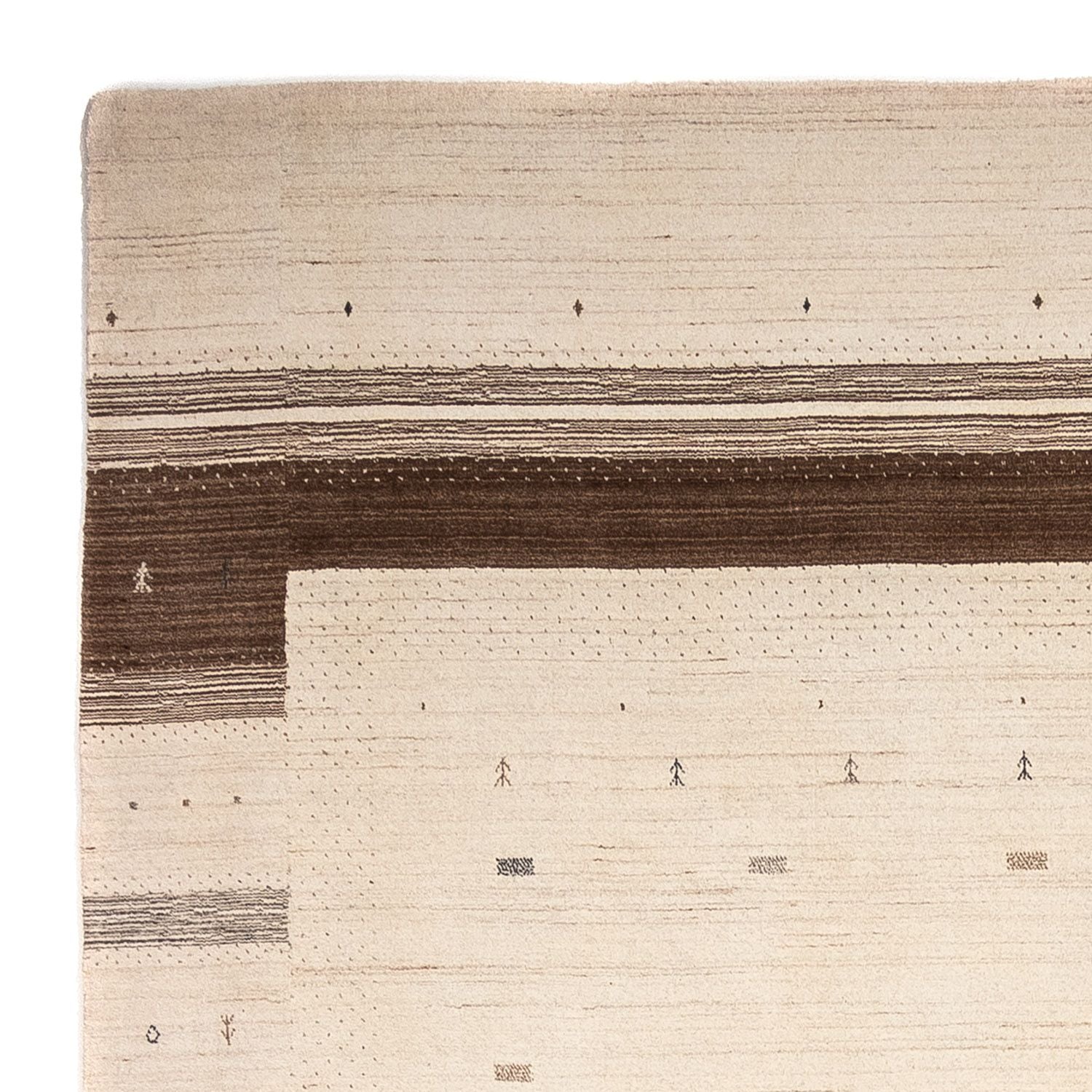 Gabbeh Tæppe - Loribaft Persisk - 350 x 251 cm - beige