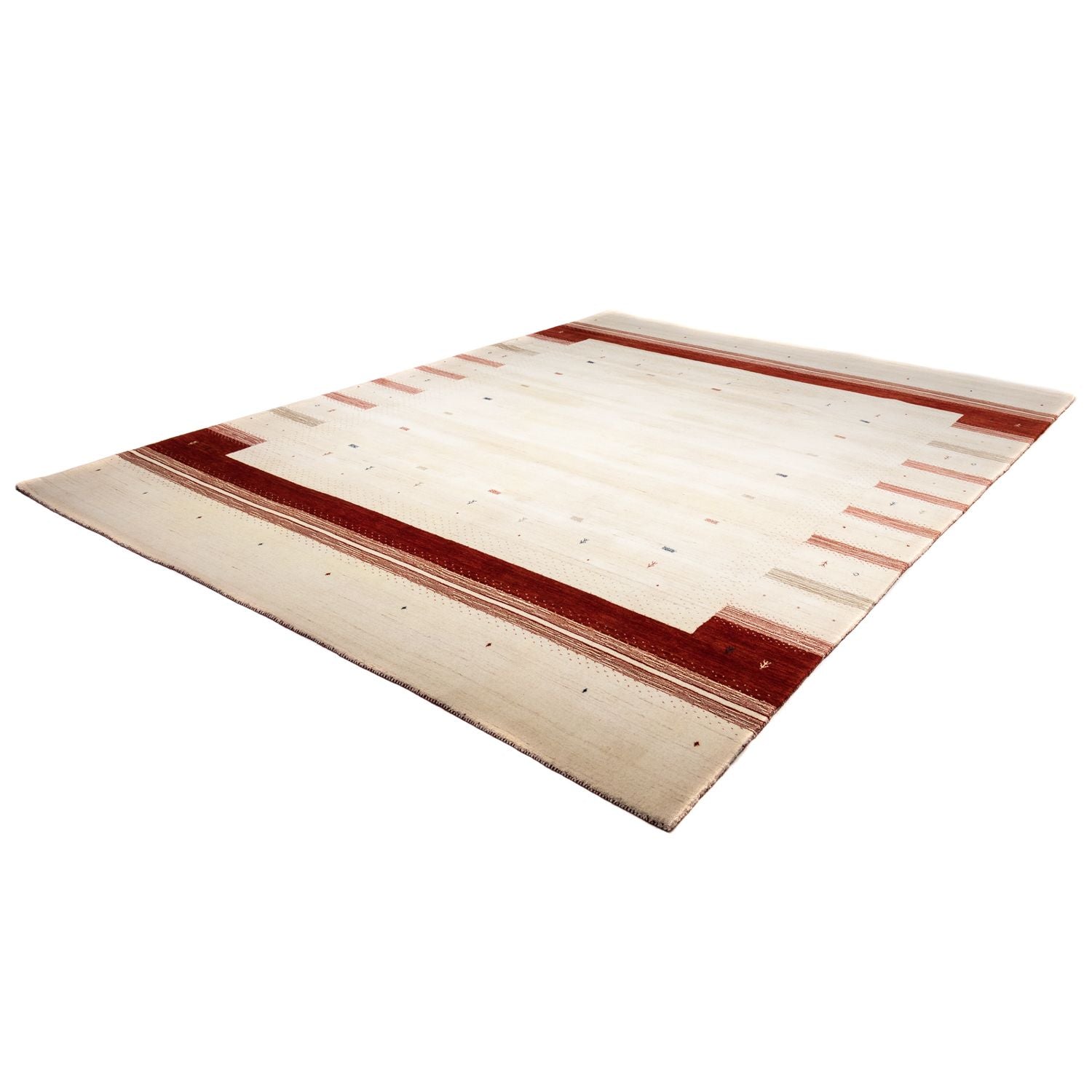 Gabbeh Tæppe - Loribaft Persisk - 346 x 254 cm - beige