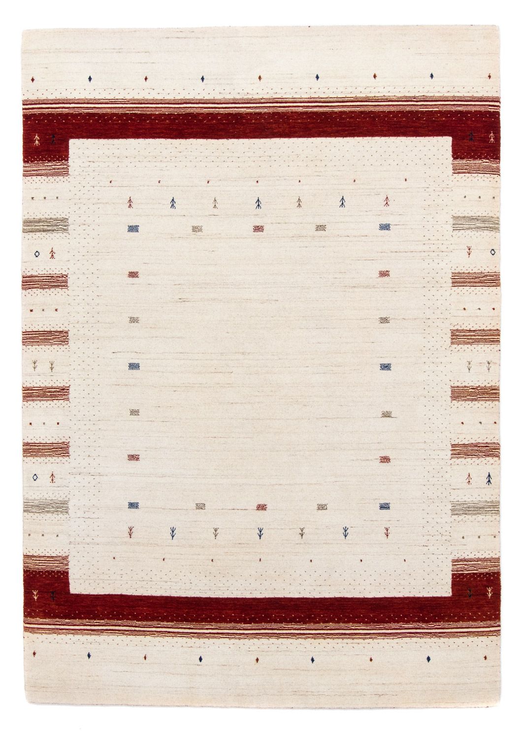 Gabbeh Tæppe - Loribaft Persisk - 245 x 170 cm - beige