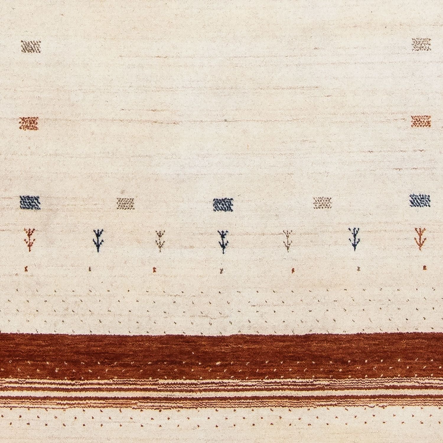 Gabbeh Tæppe - Loribaft Persisk - 200 x 143 cm - beige