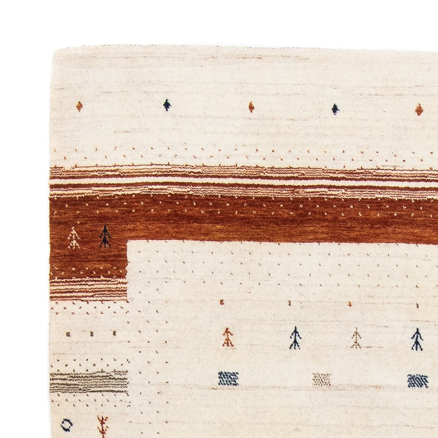 Gabbeh Tæppe - Loribaft Persisk - 200 x 143 cm - beige