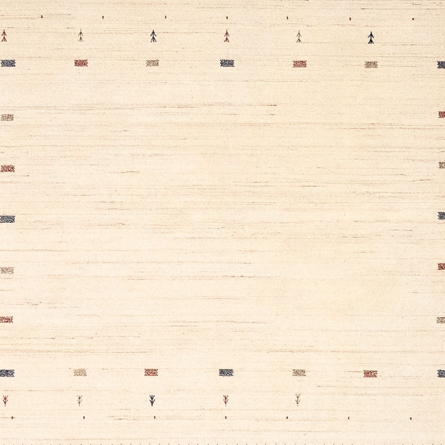 Gabbeh Tæppe - Loribaft Persisk firkantet  - 255 x 255 cm - beige