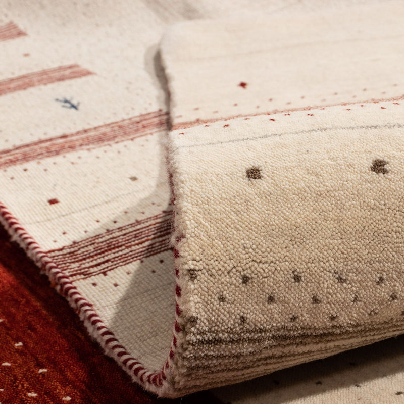 Gabbeh Tæppe - Loribaft Persisk firkantet  - 255 x 255 cm - beige