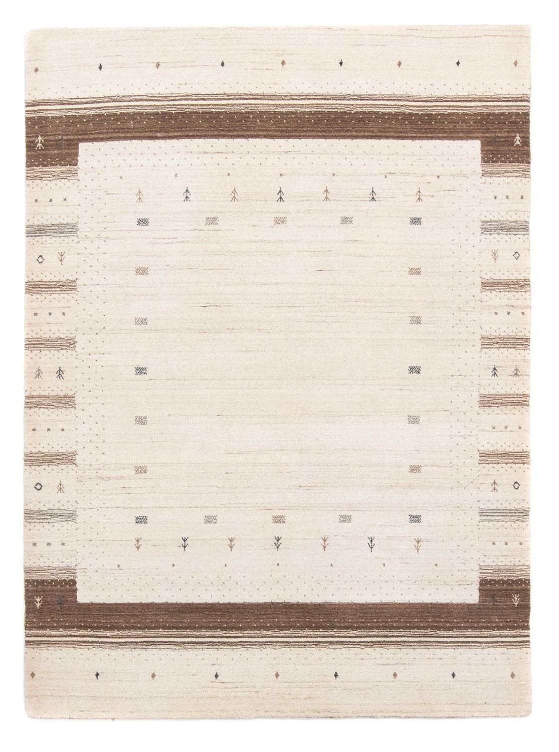 Gabbeh Tæppe - Loribaft Persisk - 200 x 145 cm - beige