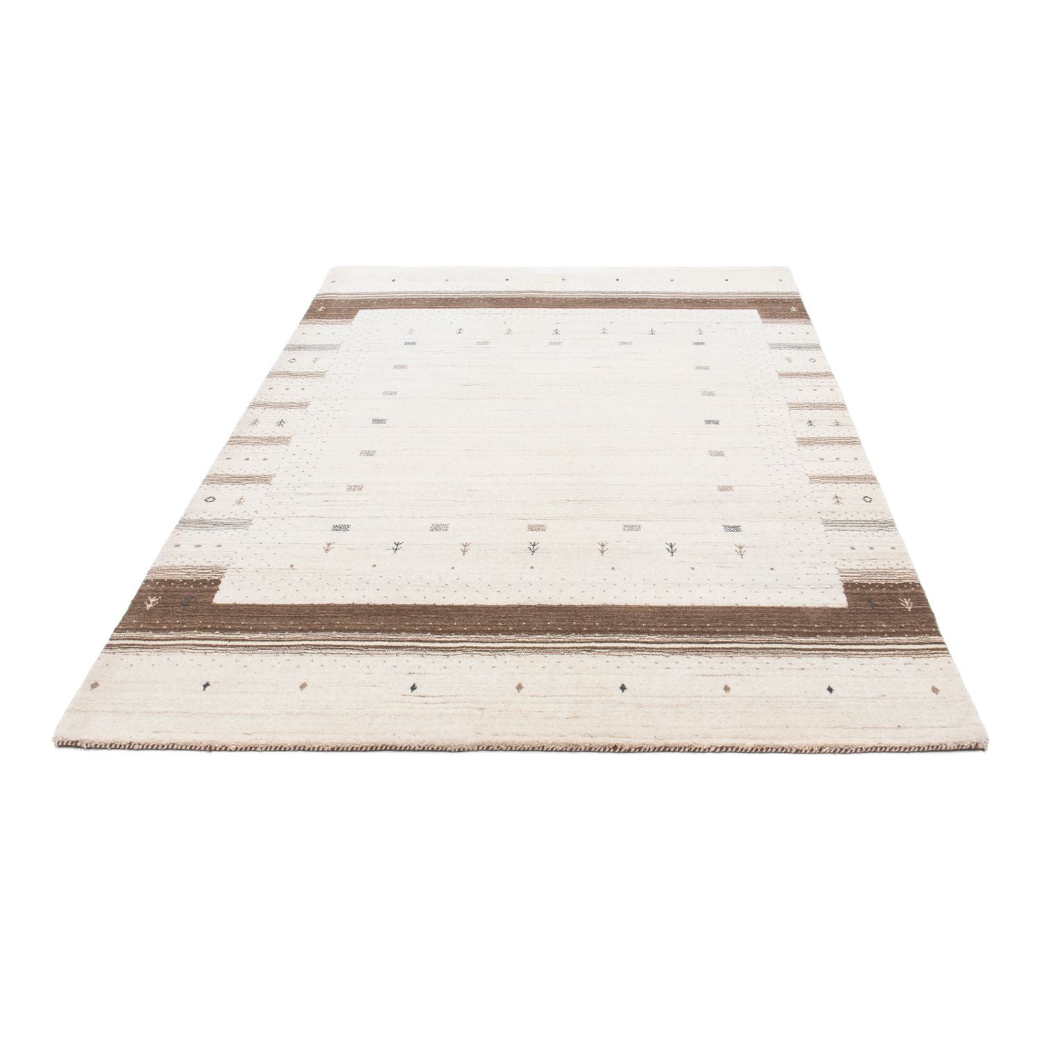 Gabbeh Tæppe - Loribaft Persisk - 200 x 145 cm - beige