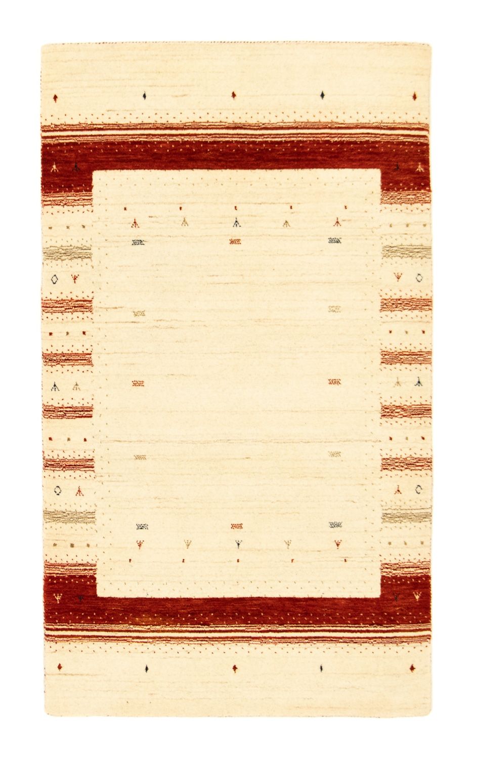 Gabbeh Tæppe - Loribaft Persisk - 160 x 91 cm - beige