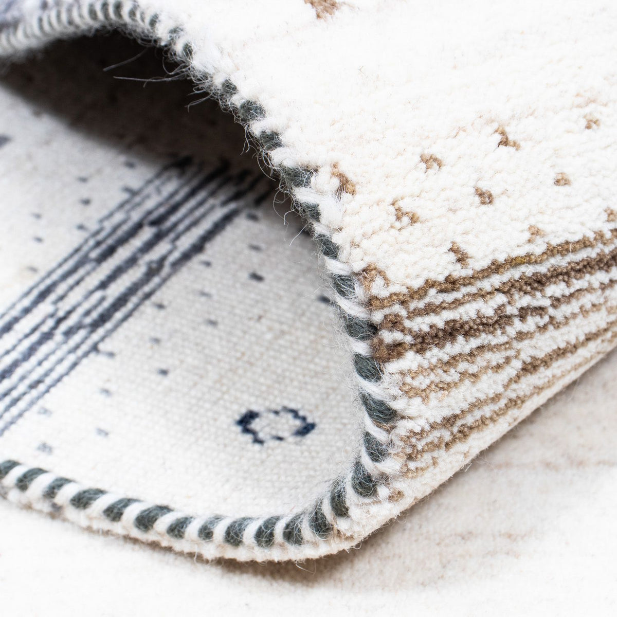 Gabbeh Tæppe - Loribaft Persisk - 200 x 145 cm - beige