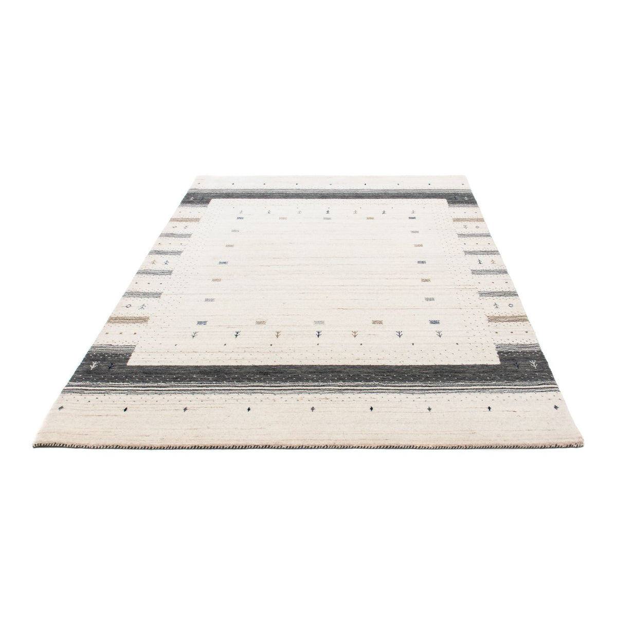 Gabbeh Tæppe - Loribaft Persisk - 200 x 145 cm - beige