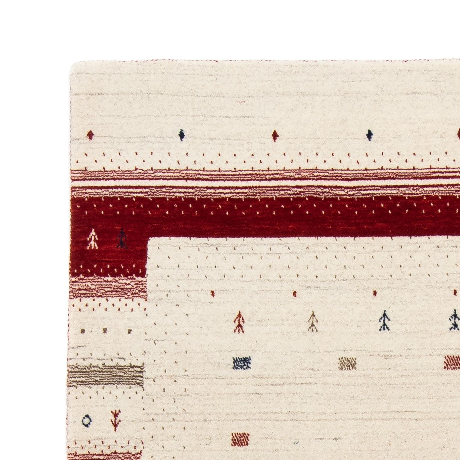 Gabbeh Tæppe - Loribaft Persisk - 198 x 143 cm - beige