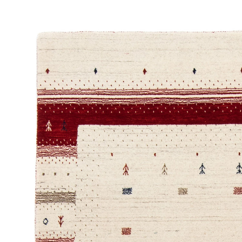 Gabbeh Tæppe - Loribaft Persisk - 198 x 143 cm - beige