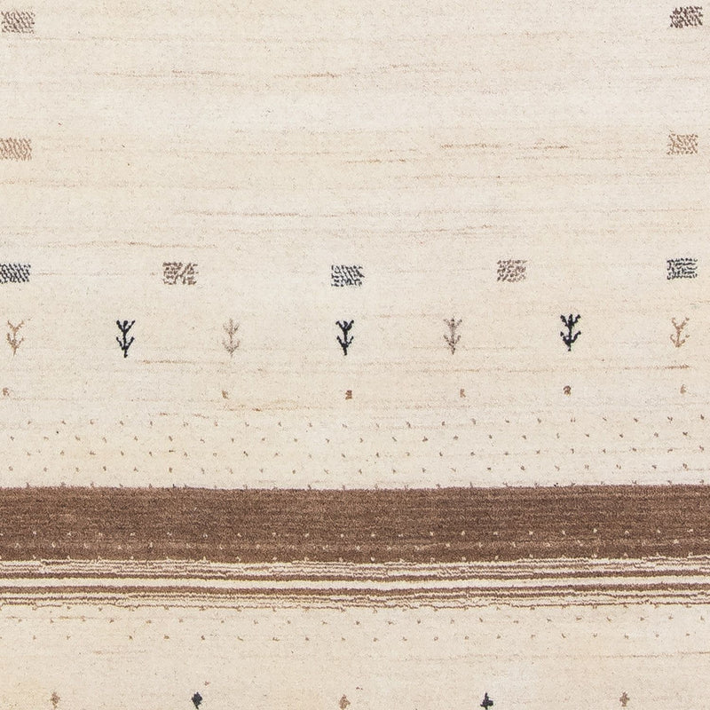 Gabbeh Tæppe - Loribaft Persisk - 201 x 144 cm - beige