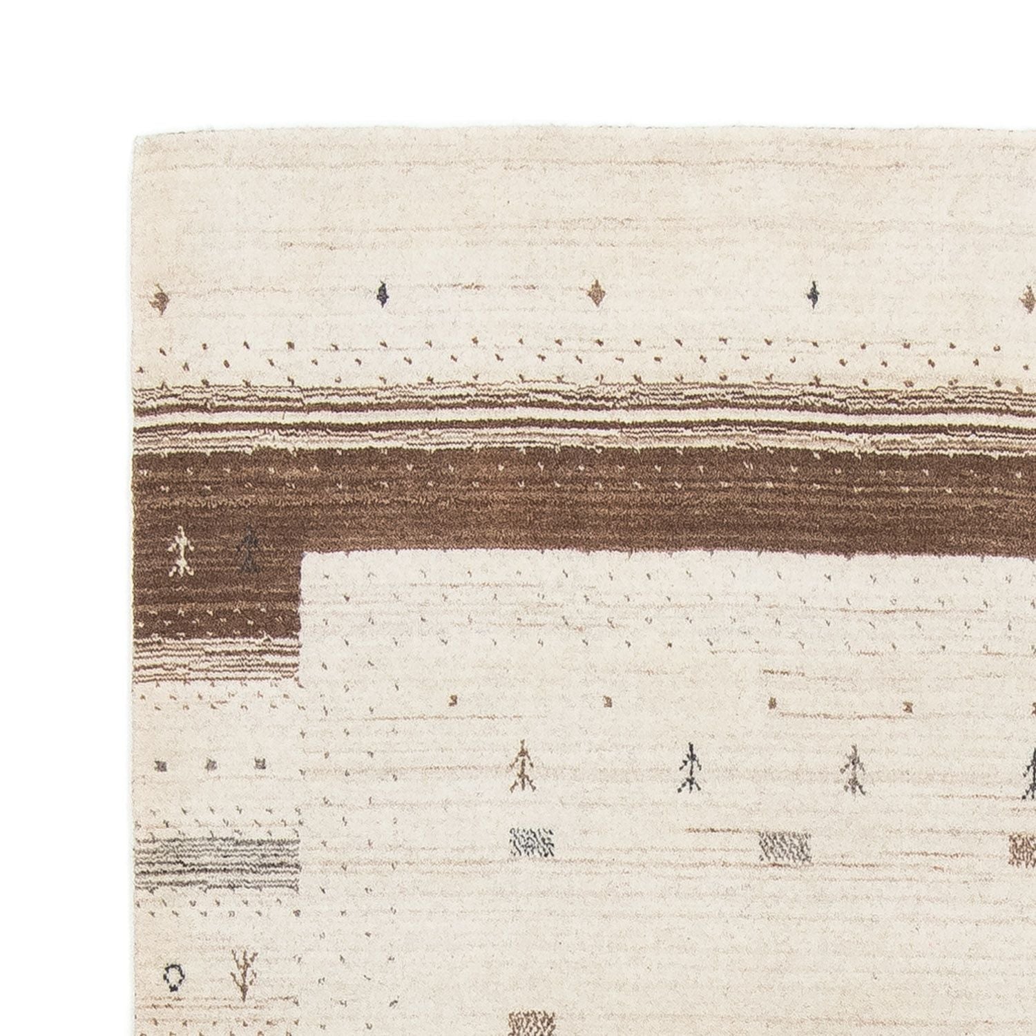 Gabbeh Tæppe - Loribaft Persisk - 200 x 143 cm - beige