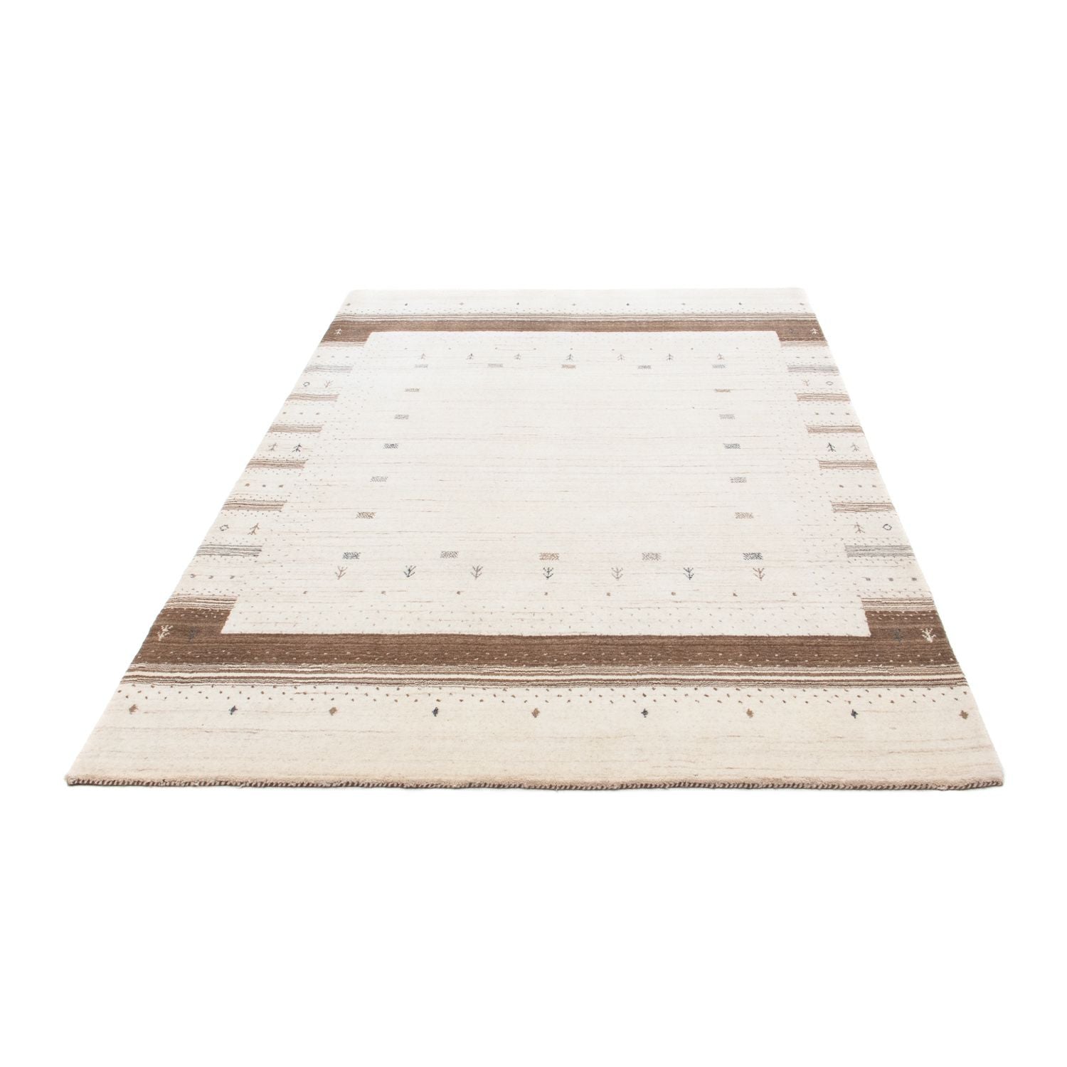 Gabbeh Tæppe - Loribaft Persisk - 200 x 143 cm - beige