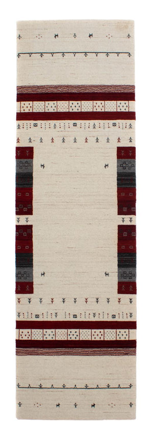 Løber Gabbeh Tæppe - Loribaft Persisk - 298 x 80 cm - beige