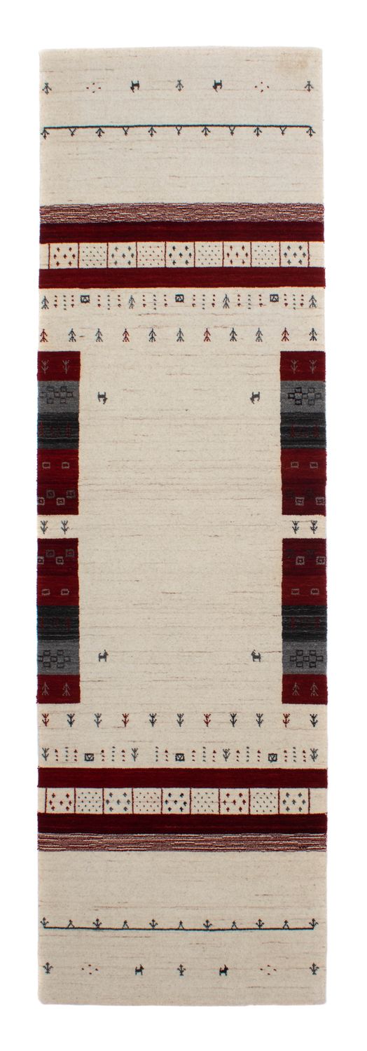 Løber Gabbeh Tæppe - Loribaft Persisk - 298 x 80 cm - beige