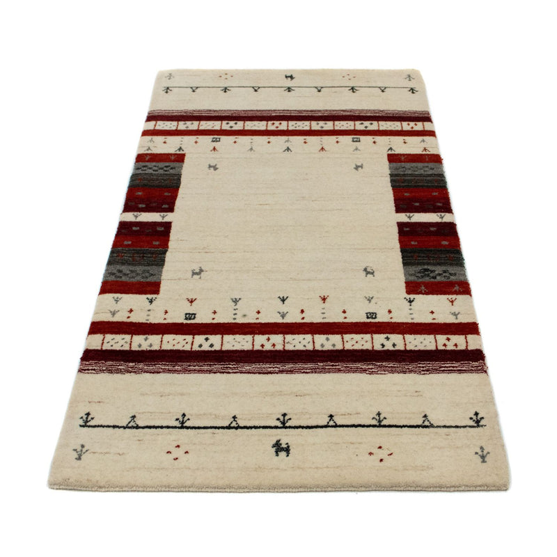 Gabbeh Tæppe - Loribaft Persisk - 141 x 70 cm - beige