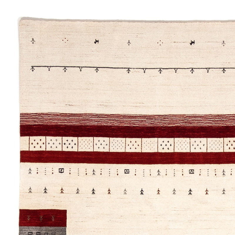 Gabbeh Tæppe - Loribaft Persisk - 350 x 248 cm - beige